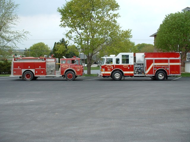 The old and new Engine 4-9-1's... Spring 2004